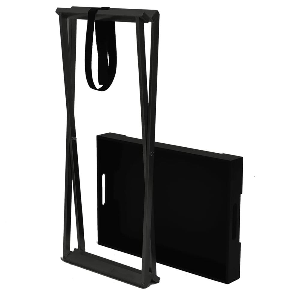 Folding Table Black 18.9"x13.4"x24" MDF. Picture 4
