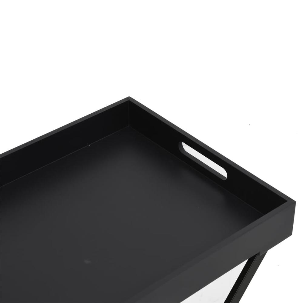 Folding Table Black 18.9"x13.4"x24" MDF. Picture 5