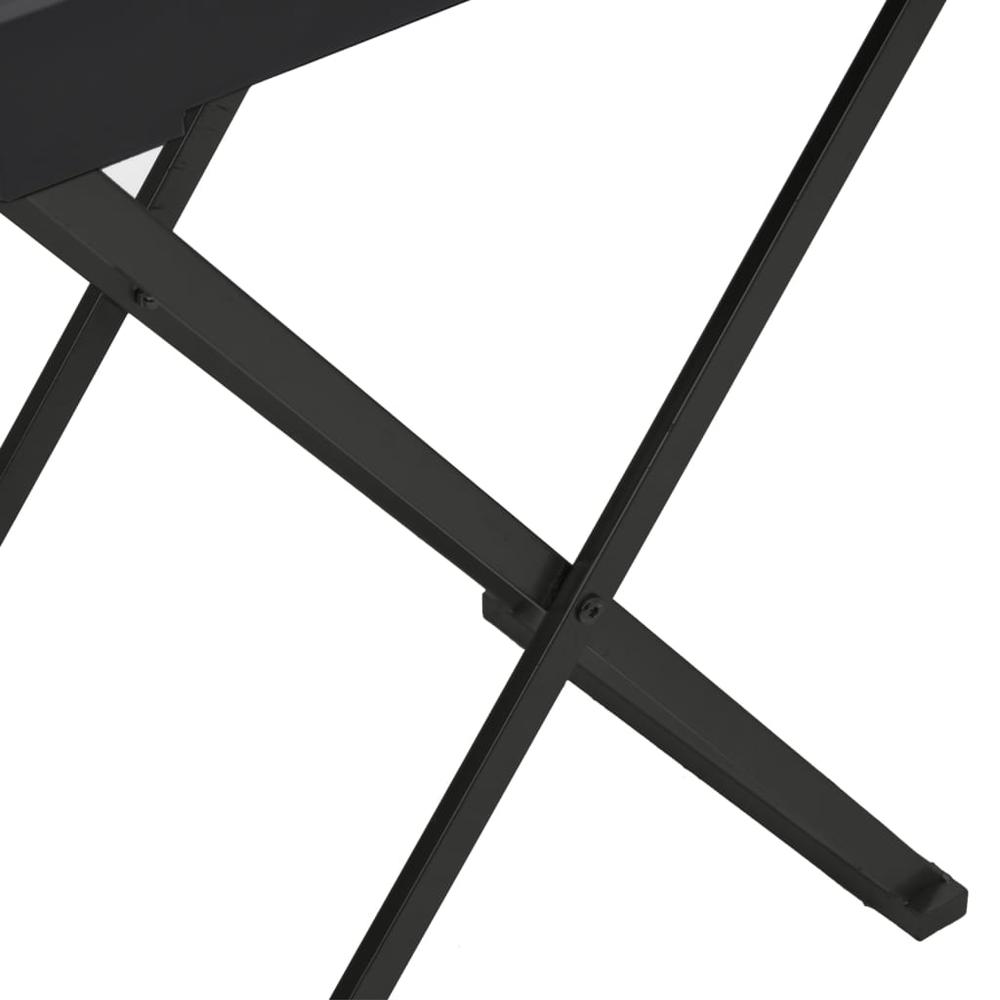 Folding Table Black 18.9"x13.4"x24" MDF. Picture 6