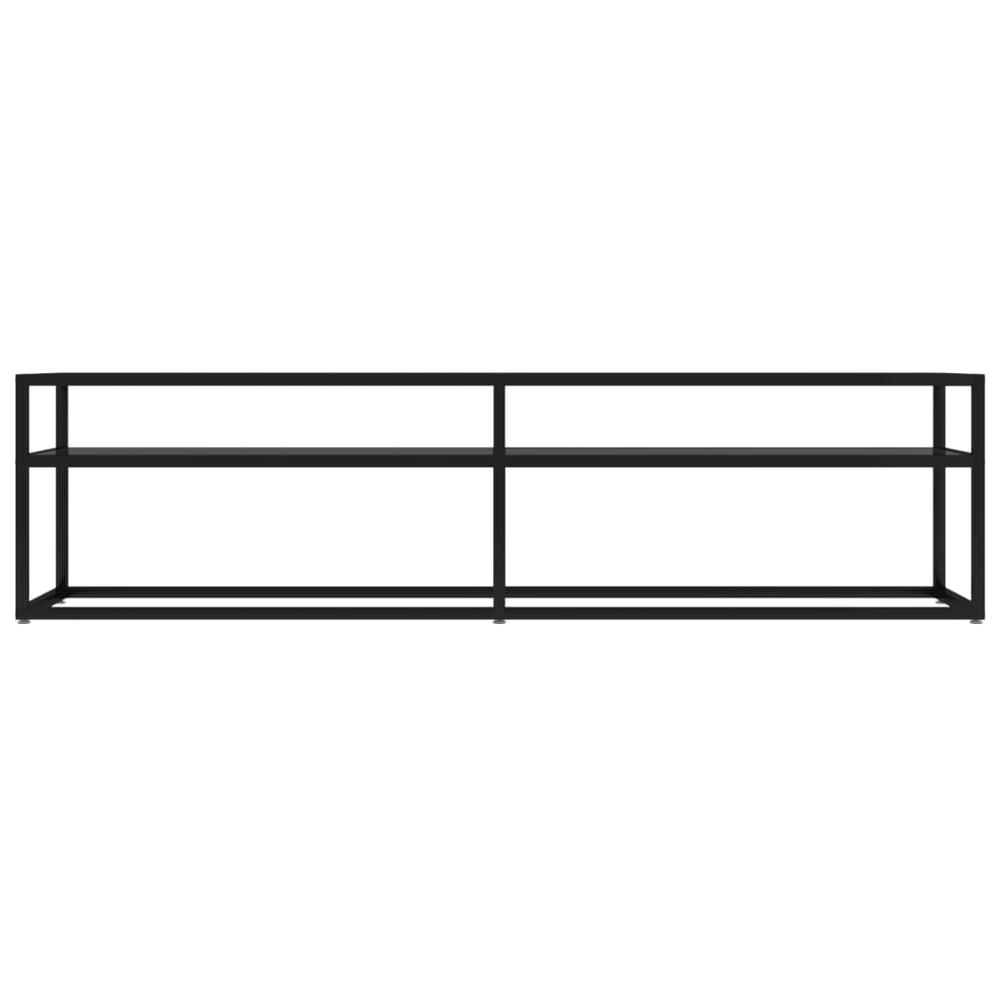 TV Stand Black 63"x15.7"x15.9" Tempered Glass. Picture 2