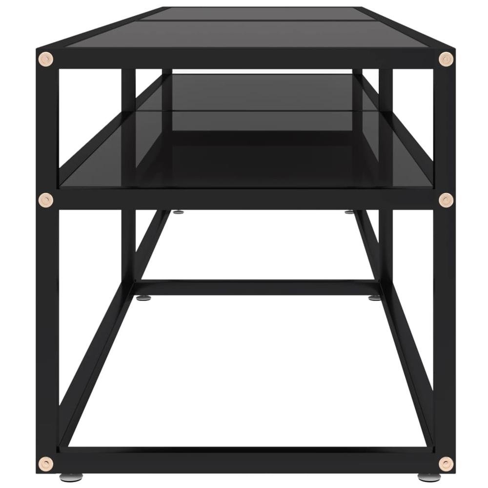TV Stand Black 63"x15.7"x15.9" Tempered Glass. Picture 3