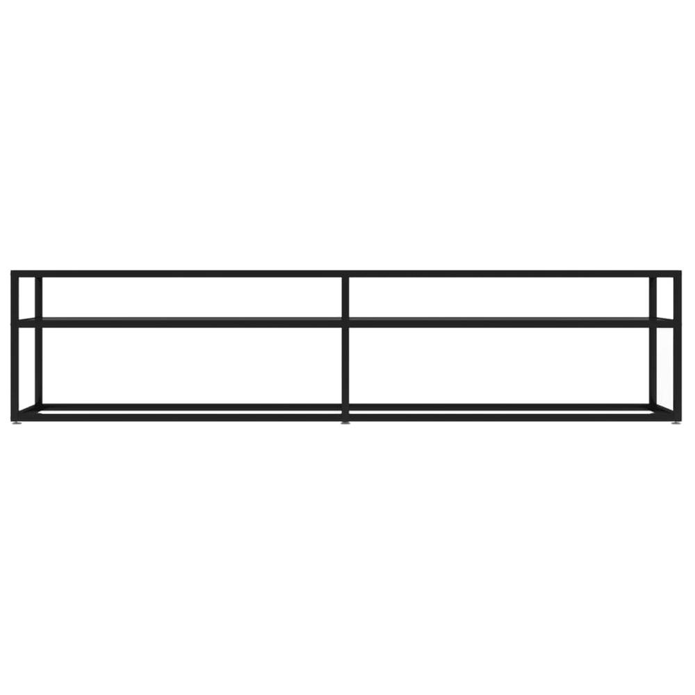 TV Stand Black 70.9"x15.7"x15.9" Tempered Glass. Picture 2
