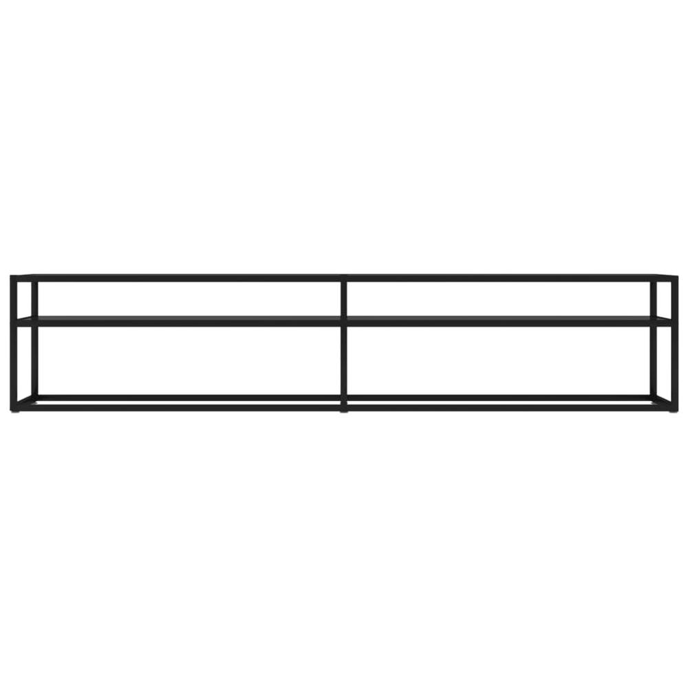 TV Stand Black 78.7"x15.7"x15.9" Tempered Glass. Picture 2