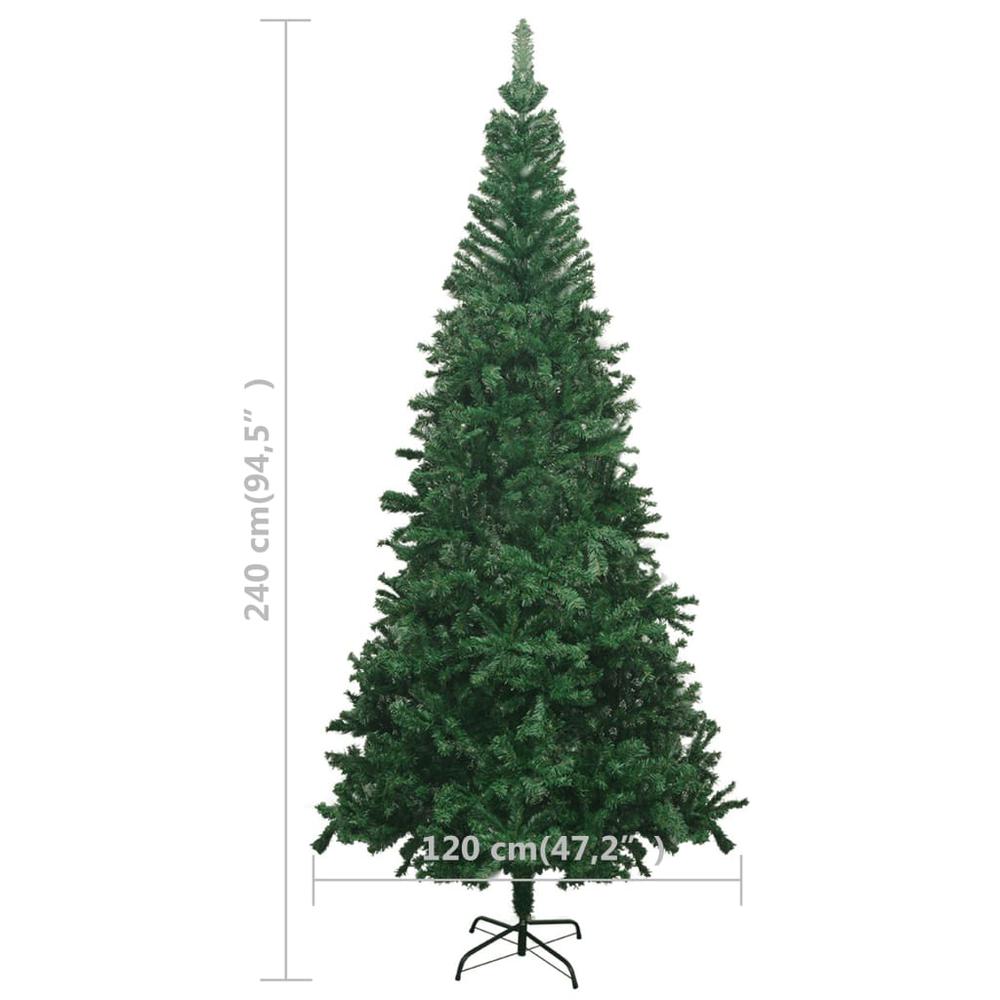 vidaXL Artificial Christmas Tree with LEDs L 94.5" Green. Picture 9