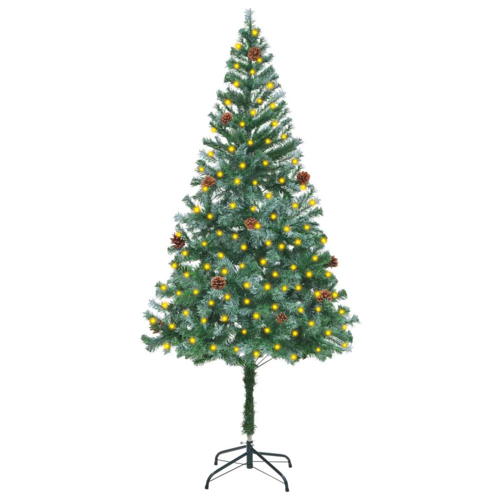 Artificial Pre-lit Christmas Tree with Pinecones 70.9". Picture 10