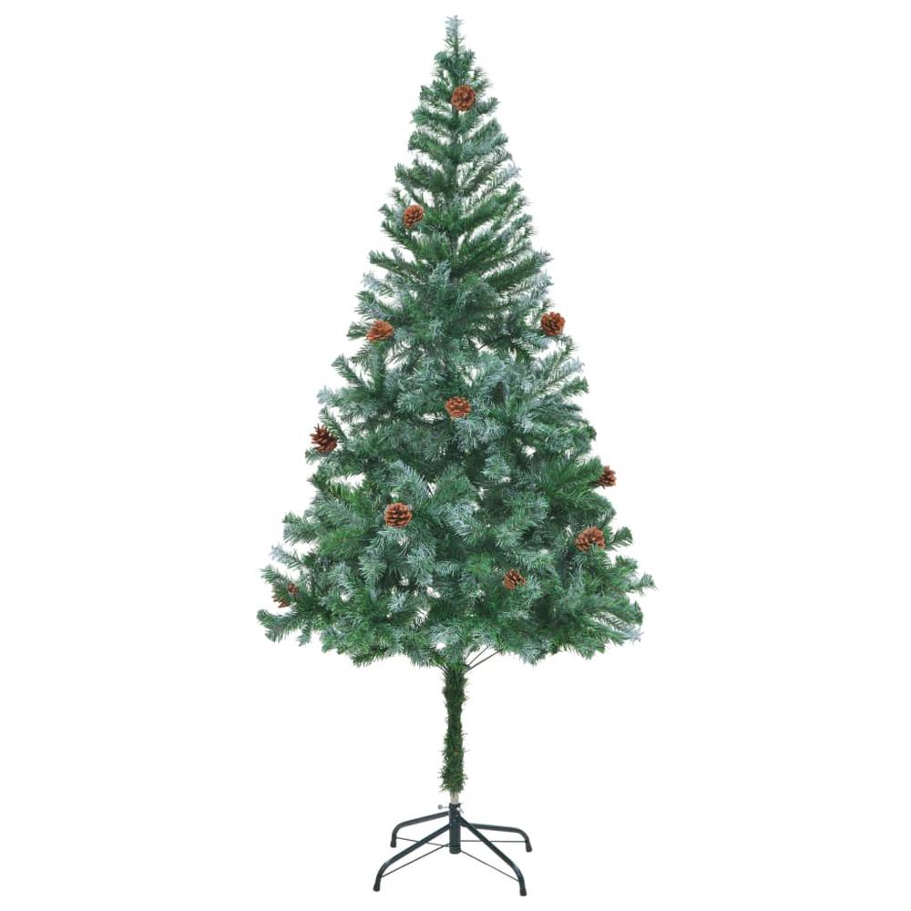 Artificial Pre-lit Christmas Tree with Pinecones 70.9". Picture 2