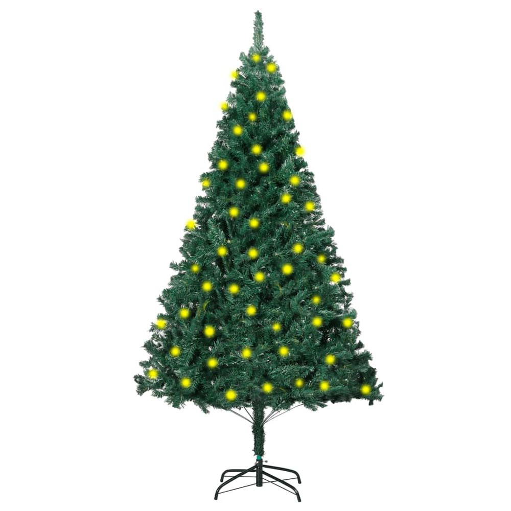 Artificial Pre-lit Christmas Tree with Thick Branches Green 59.1". Picture 8