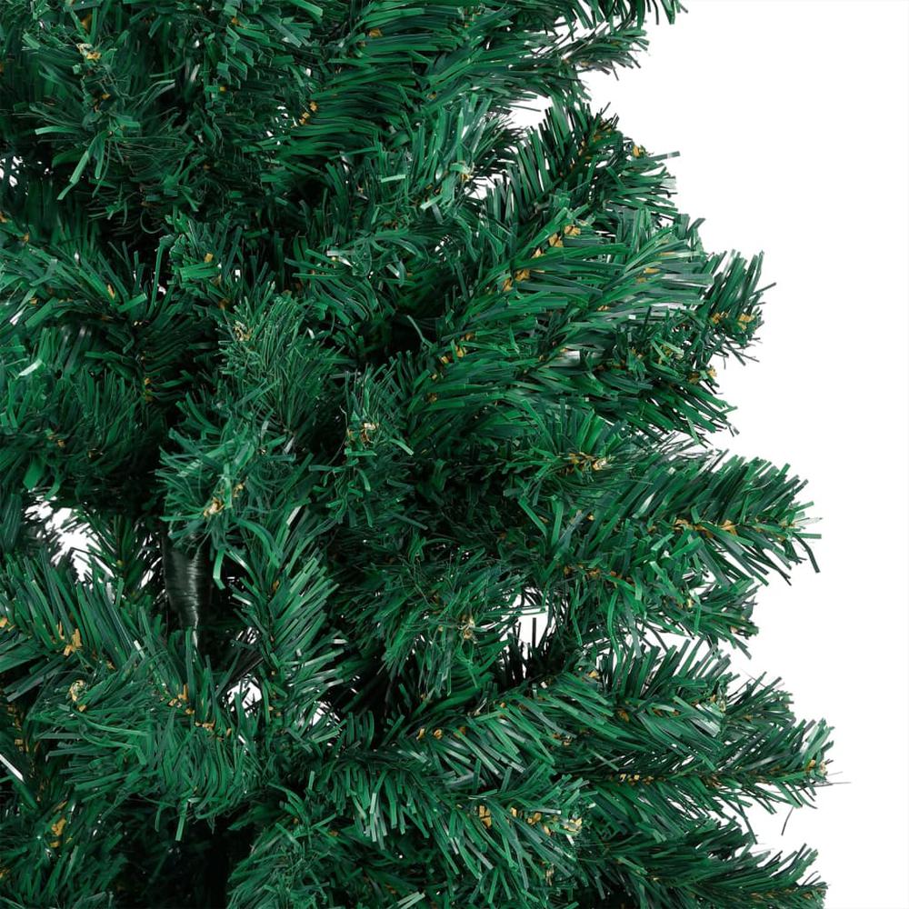 Artificial Pre-lit Christmas Tree with Thick Branches Green 59.1". Picture 3