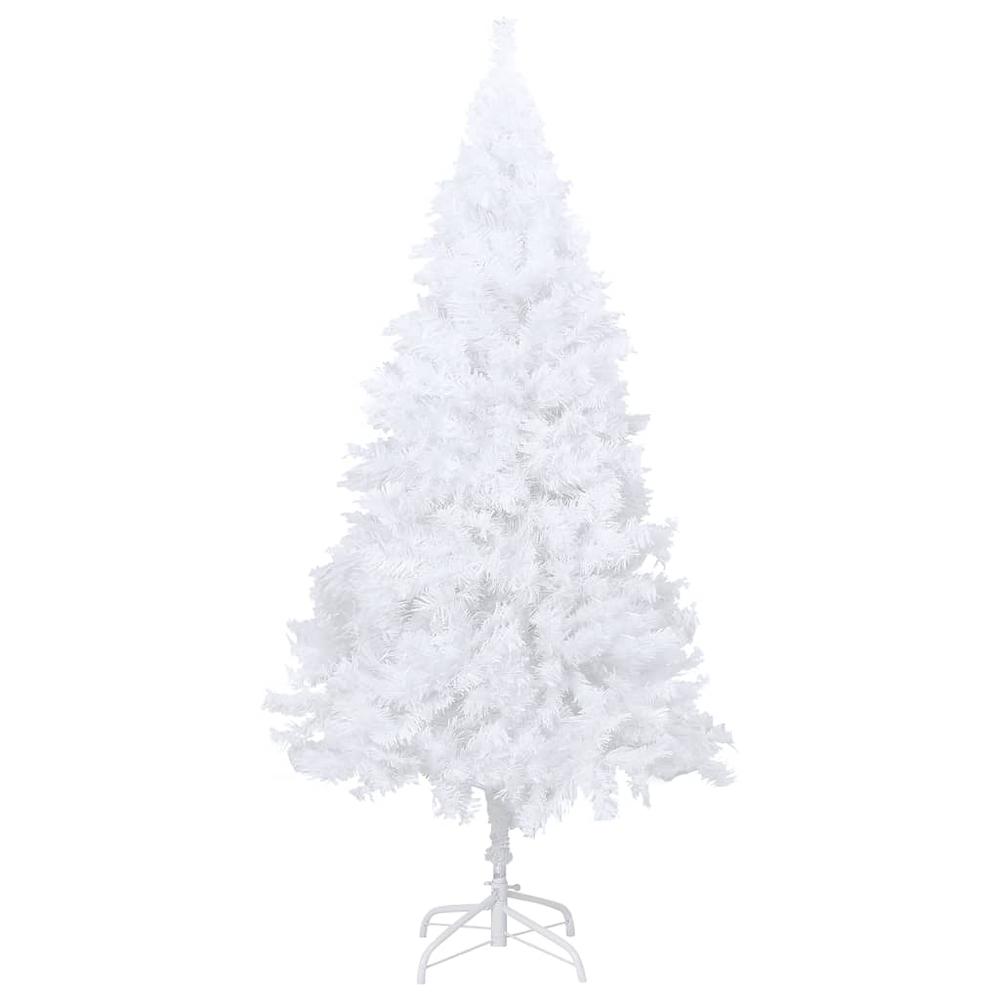 Artificial Pre-lit Christmas Tree with Thick Branches White 47.2". Picture 2