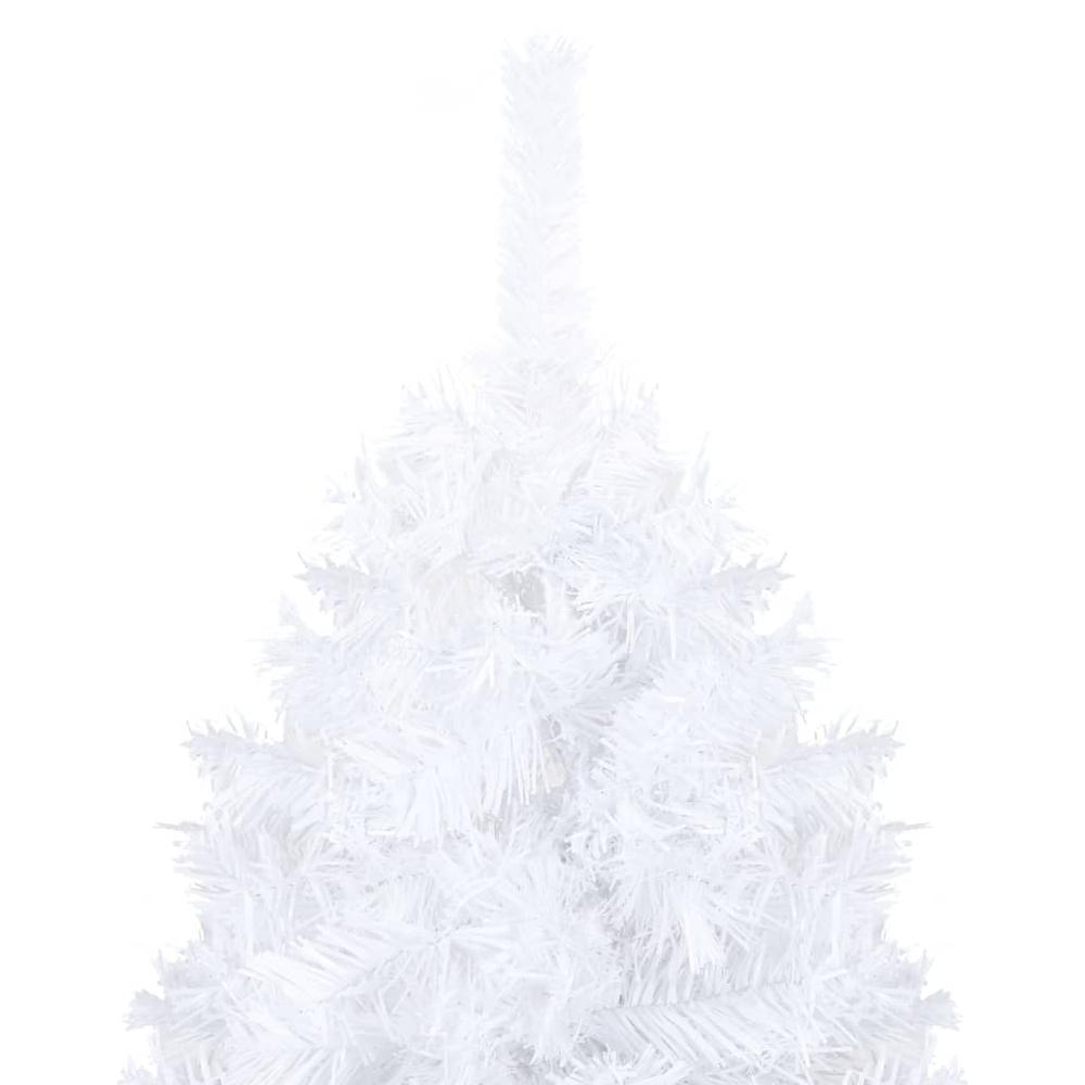 Artificial Pre-lit Christmas Tree with Thick Branches White 70.9". Picture 3