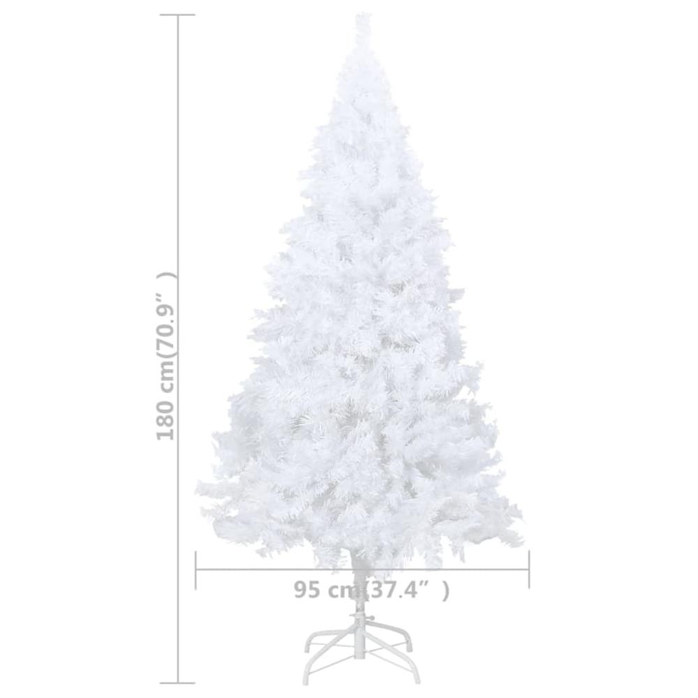 Artificial Pre-lit Christmas Tree with Thick Branches White 70.9". Picture 8