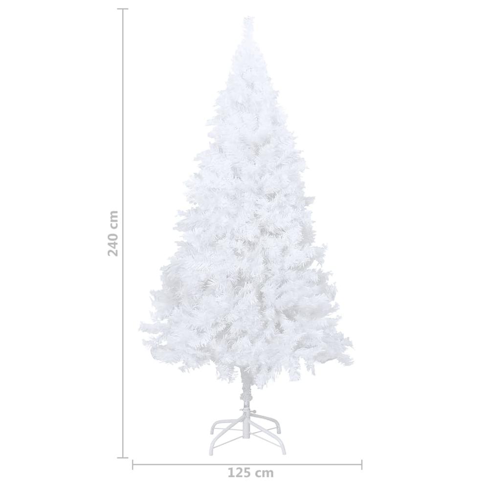 vidaXL Artificial Christmas Tree with LEDs&Thick Branches White 94.5". Picture 8