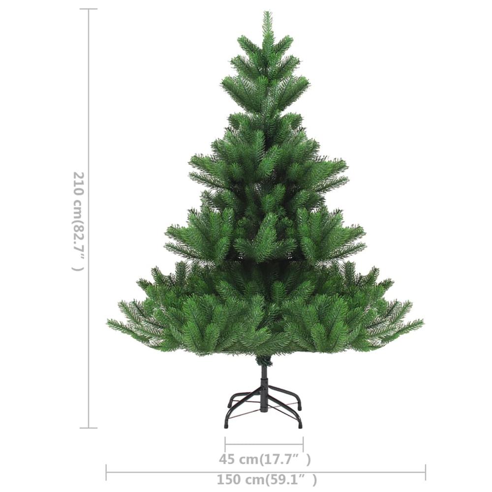 vidaXL Nordmann Fir Artificial Christmas Tree with LEDs Green 82.7". Picture 9
