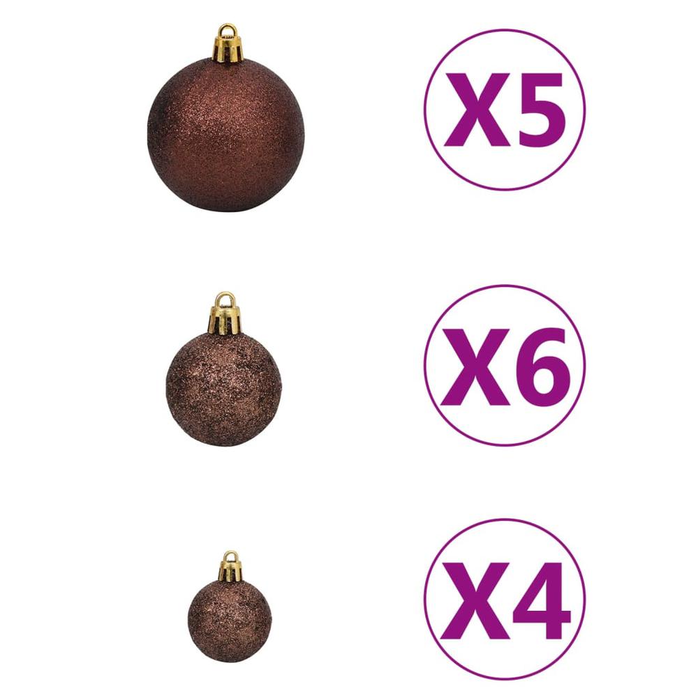 vidaXL Artificial Christmas Tree with LEDs&Ball Set&Pinecones 59.1". Picture 9