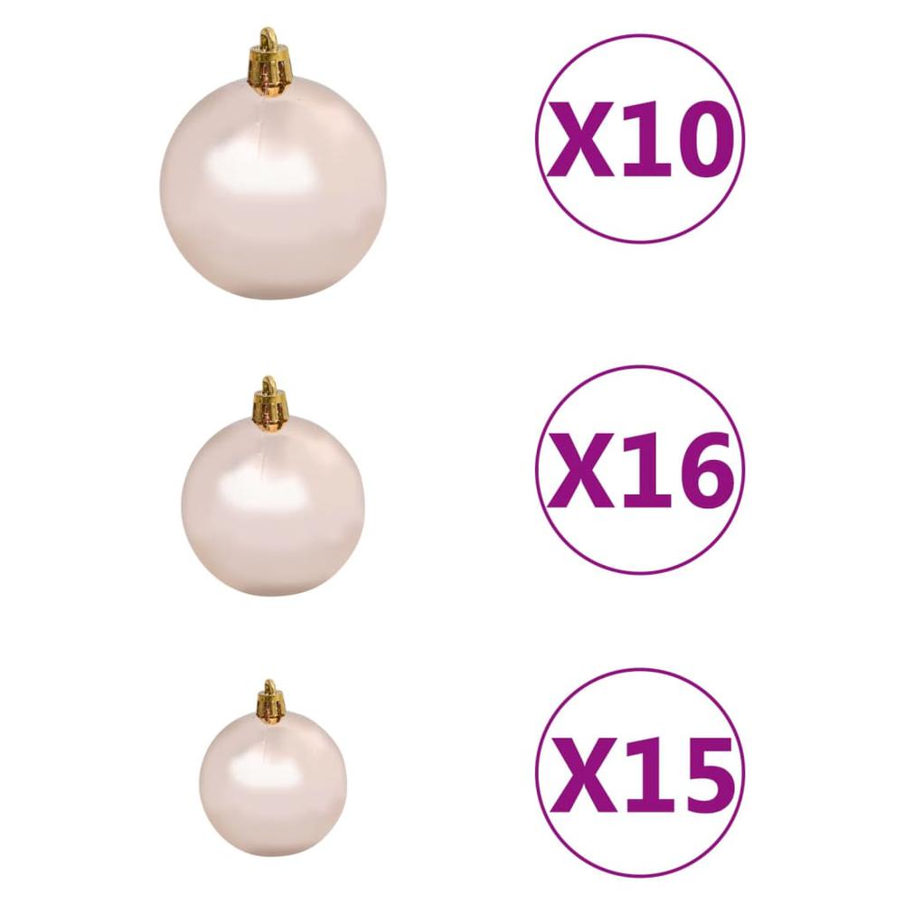 vidaXL Artificial Christmas Tree with LEDs&Ball Set 82.7" 910 Branches, 3077581. Picture 10