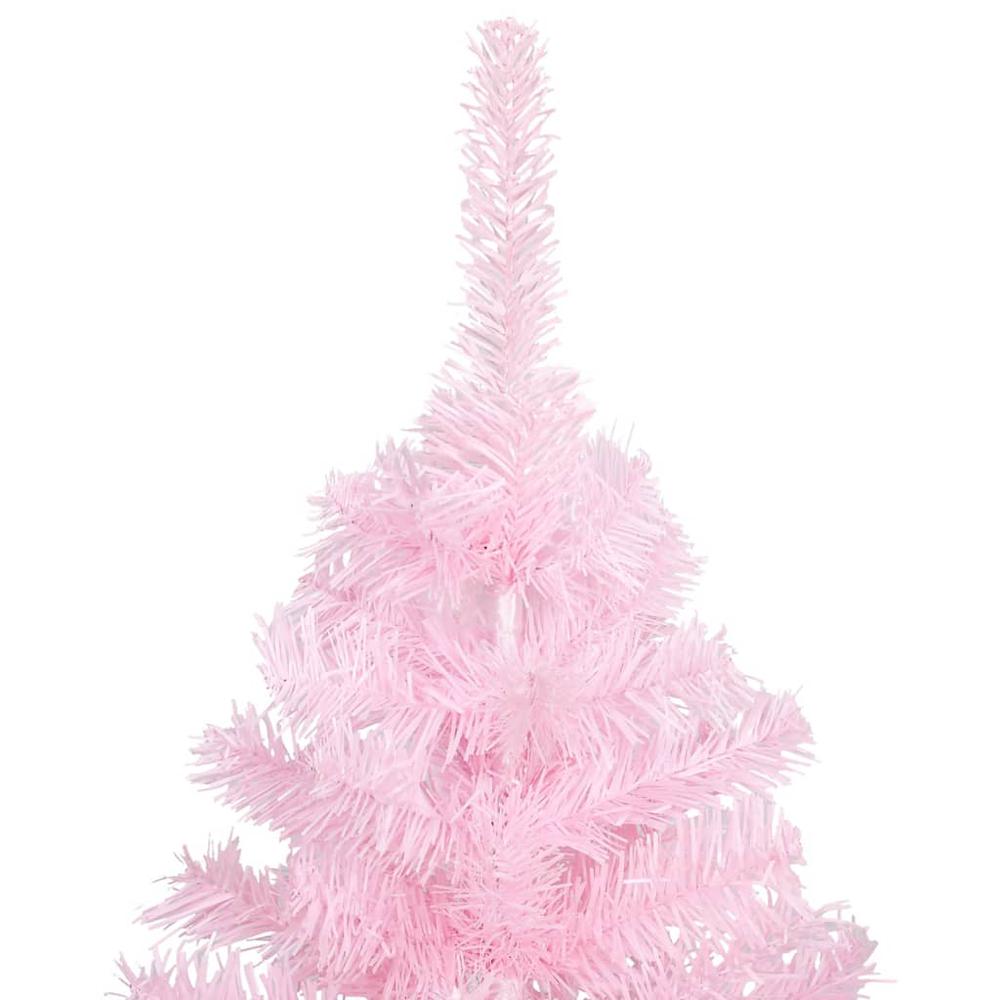 Artificial Pre-lit Christmas Tree with Ball Set Pink 47.2" PVC. Picture 2