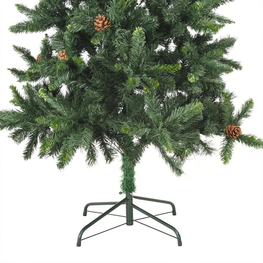 Artificial Pre-lit Christmas Tree with Pine Cones Green 70.9". Picture 4