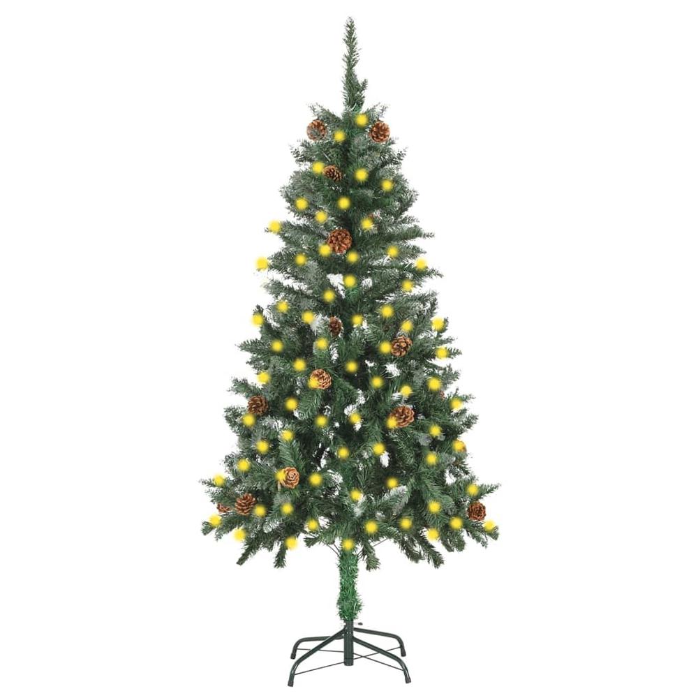 Artificial Pre-lit Christmas Tree with Pine Cones 59.1". Picture 9