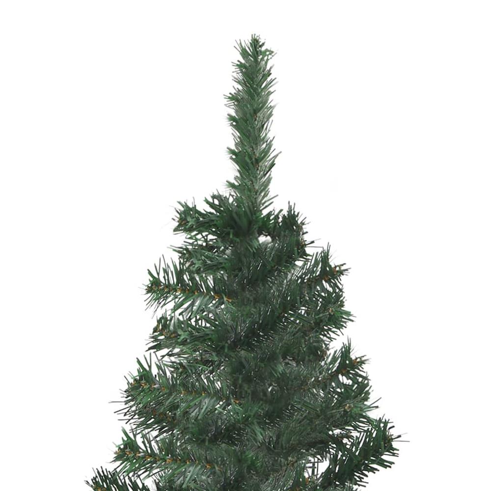 Corner Artificial Pre-lit Christmas Tree Green 70.9" PVC. Picture 4