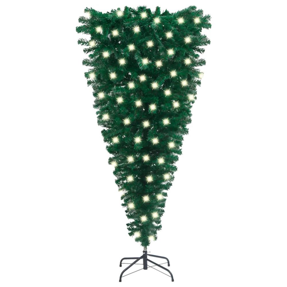 Upside-down Artificial Pre-lit Christmas Tree Green 47.2". Picture 6