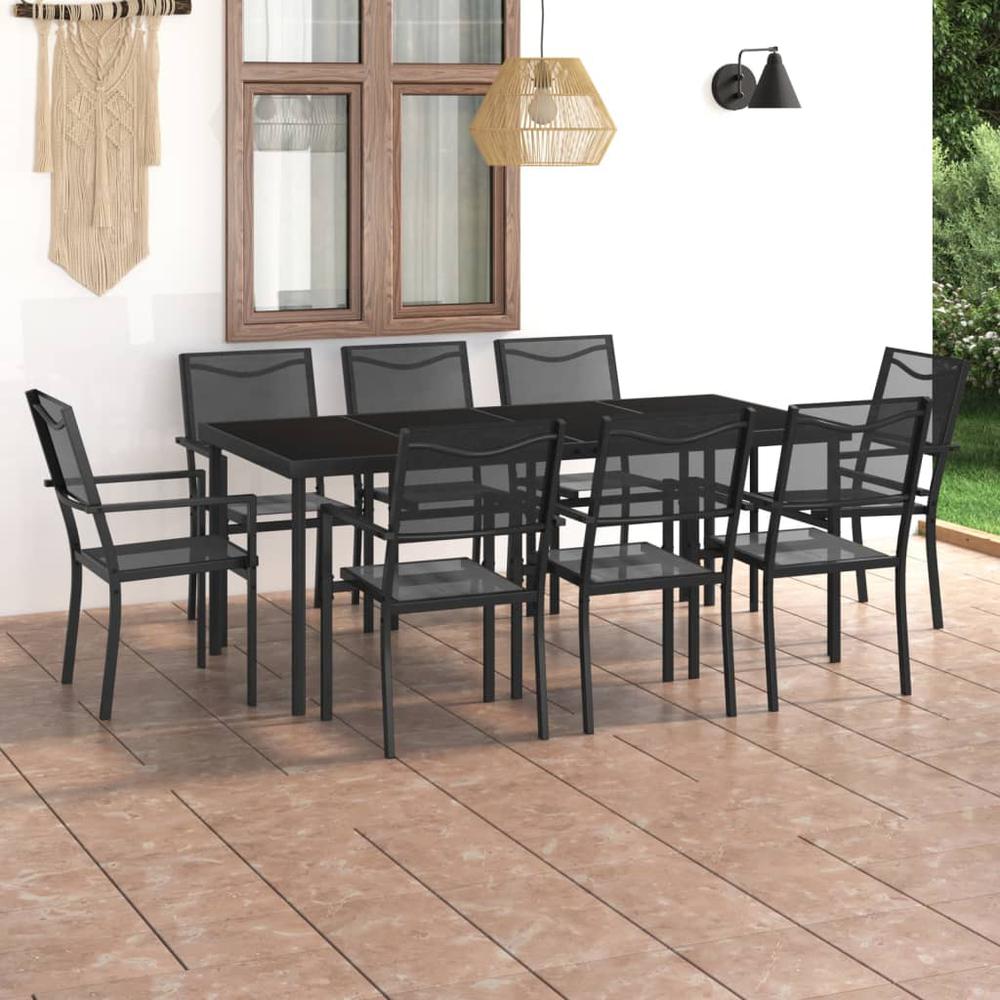 9 Piece Patio Dining Set Steel. Picture 12