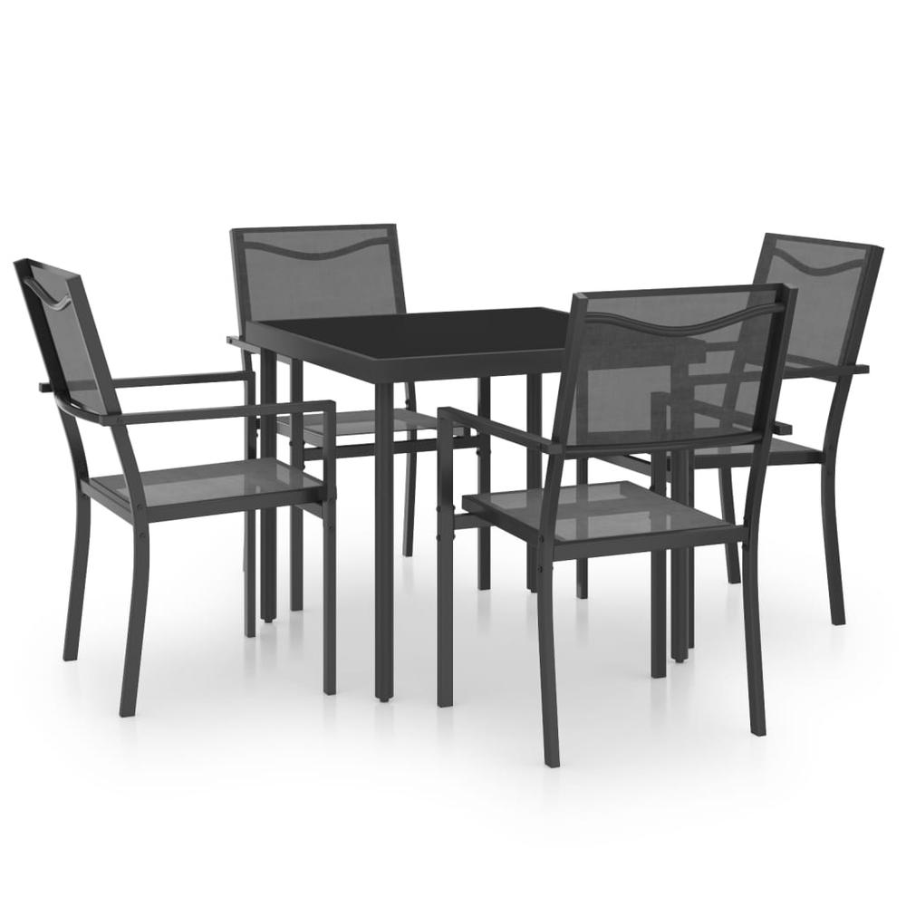 5 Piece Patio Dining Set Steel. Picture 1