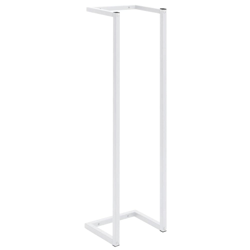 Towel Rack White 9.8"x7.9"x37.4" Steel. Picture 1