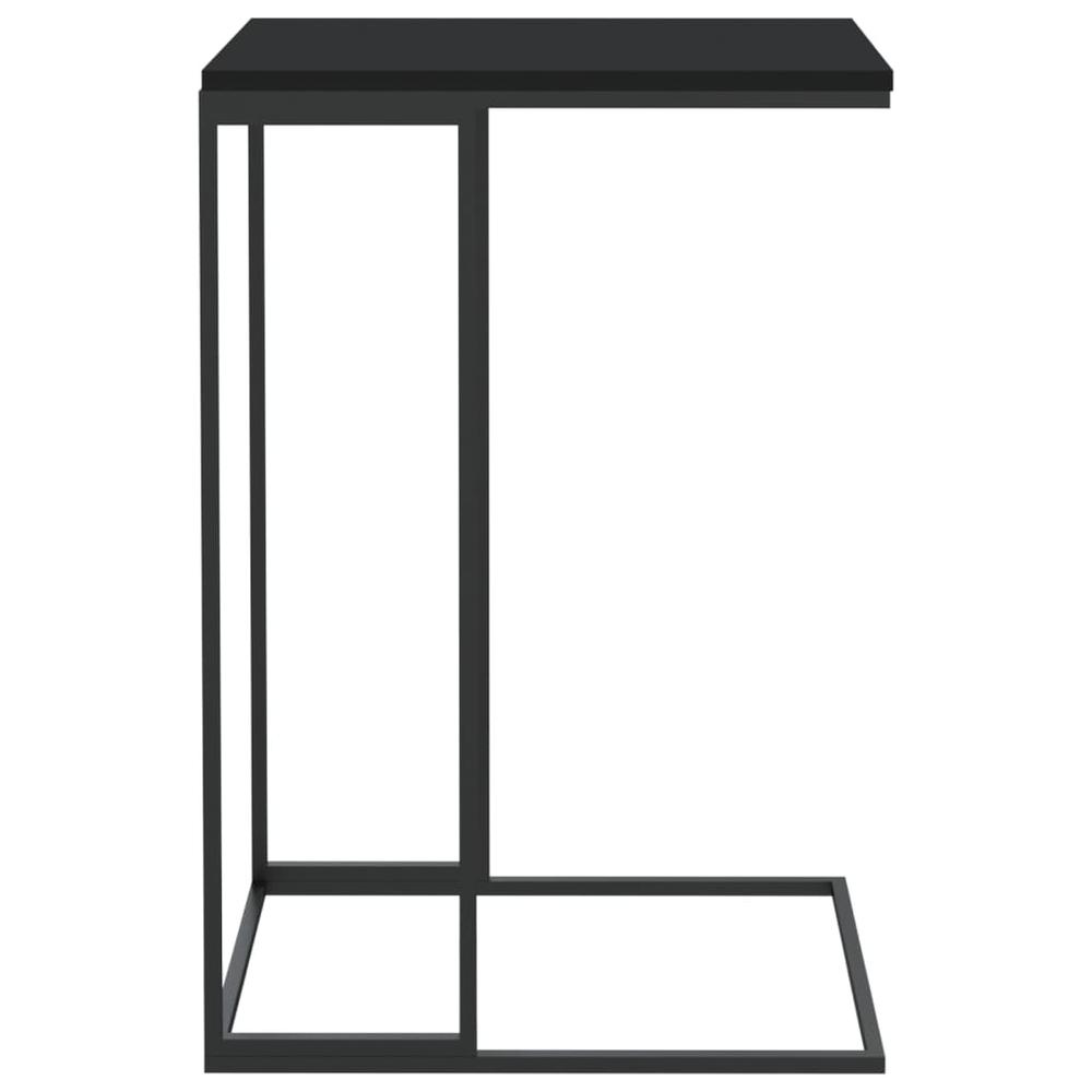 Side Table Black 15.7"x11.8"x23.2" Engineered Wood. Picture 2