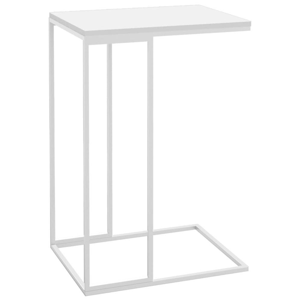 Side Table White 15.7"x11.8"x23.2" Engineered Wood. Picture 1