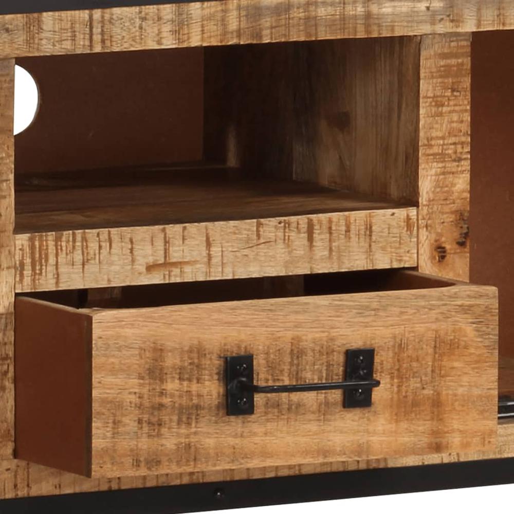 vidaXL TV Cabinet 43.3"x12.2"x18.1" Rough Mango Wood. Picture 8