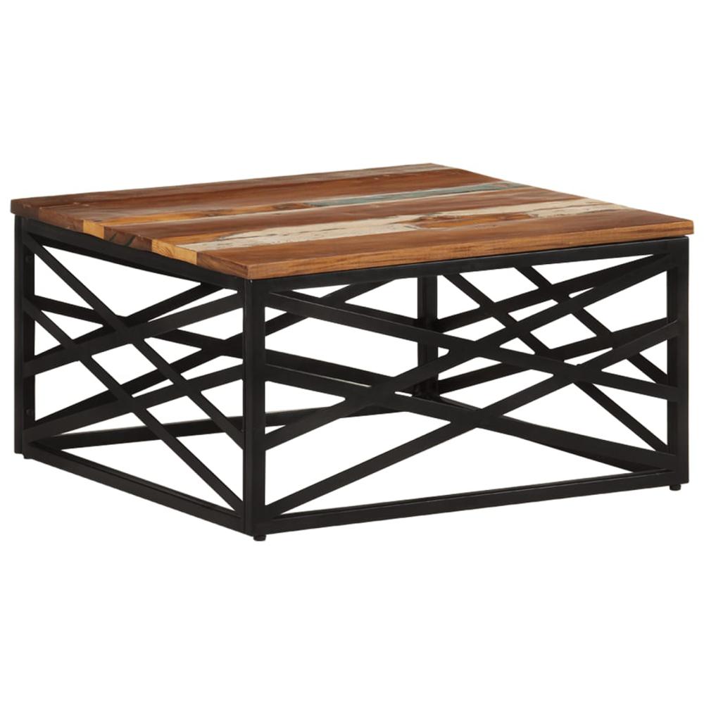 vidaXL Coffee Table 26.8"x26.8"x13.8" Solid Reclaimed Wood. Picture 8