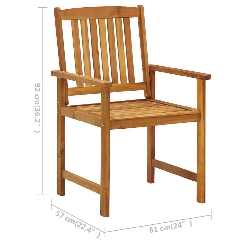 vidaXL Patio Chairs 8 pcs Solid Acacia Wood, 3078150. Picture 7