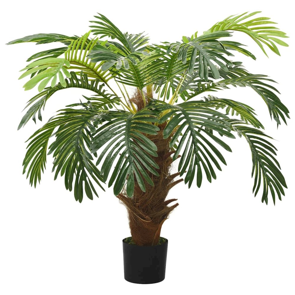 Artificial Cycas Palm with Pot 35.4" Green. Picture 1