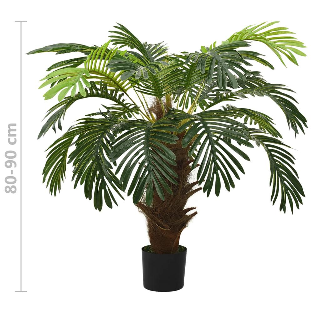 Artificial Cycas Palm with Pot 35.4" Green. Picture 5