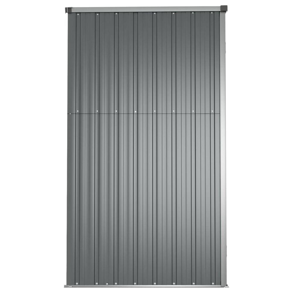 Garden Tool Shed Gray 63.4"x35"x63.4" Galvanized Steel. Picture 4