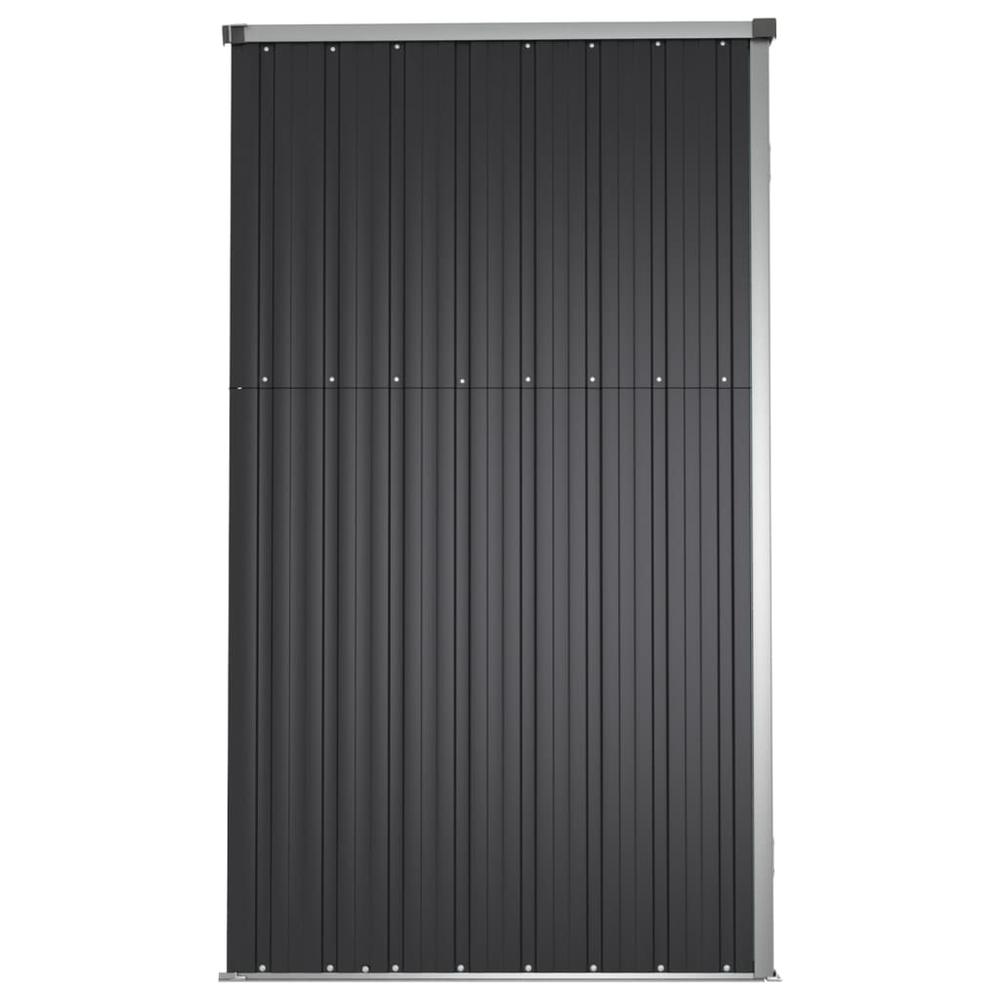 Garden Tool Shed Anthracite 63.4"x35"x63.4" Galvanized Steel. Picture 4