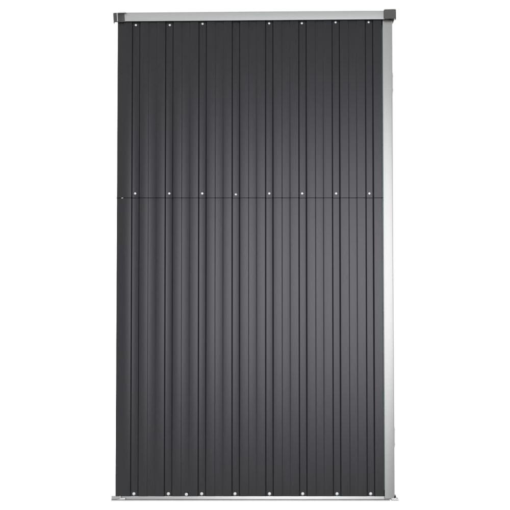 Garden Tool Shed Anthracite 88.6"x35"x63.4" Galvanized Steel. Picture 4