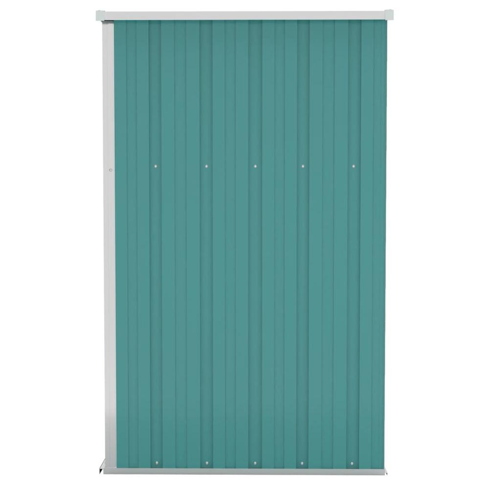 Wall-mounted Garden Shed Green 46.5"x39.4"x70.1" Galvanized Steel. Picture 3
