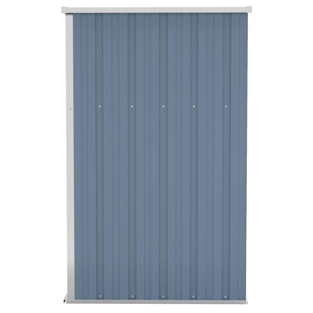Wall-mounted Garden Shed Gray 46.5"x39.4"x70.1" Galvanized Steel. Picture 3