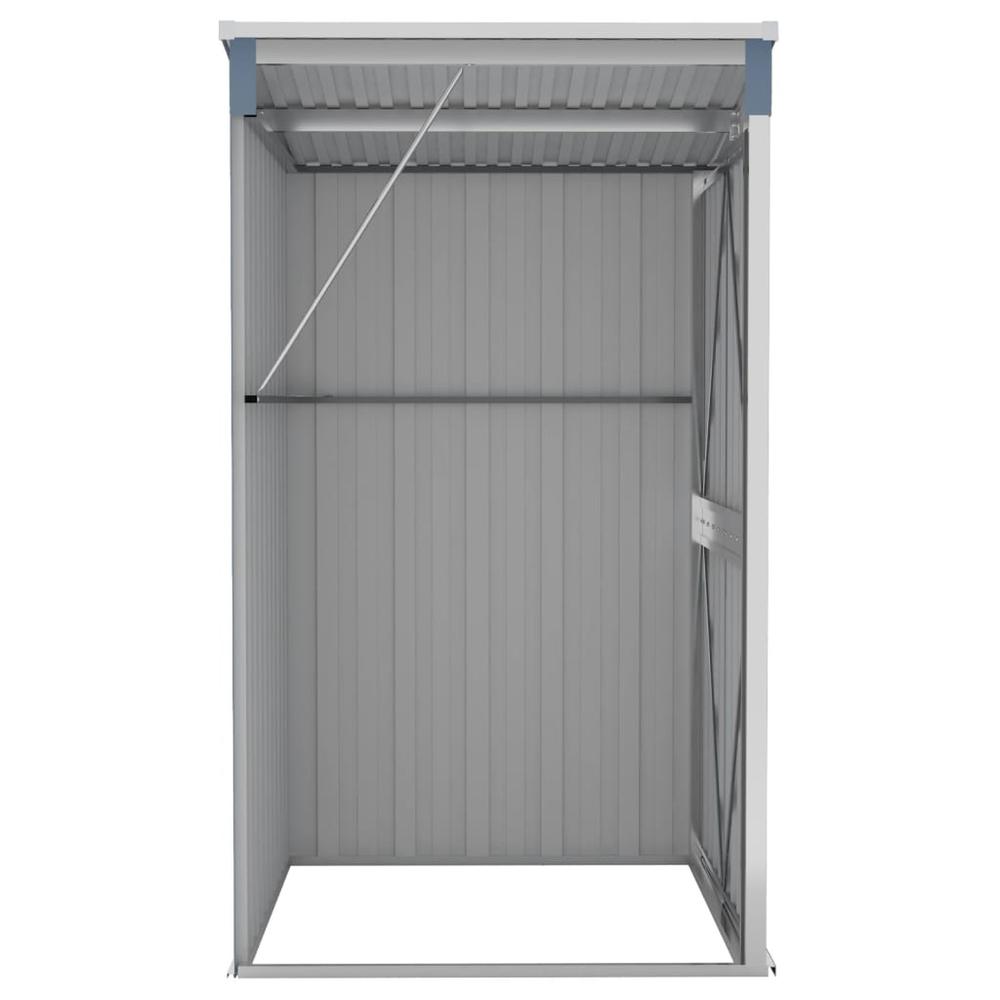 Wall-mounted Garden Shed Gray 46.5"x39.4"x70.1" Galvanized Steel. Picture 4