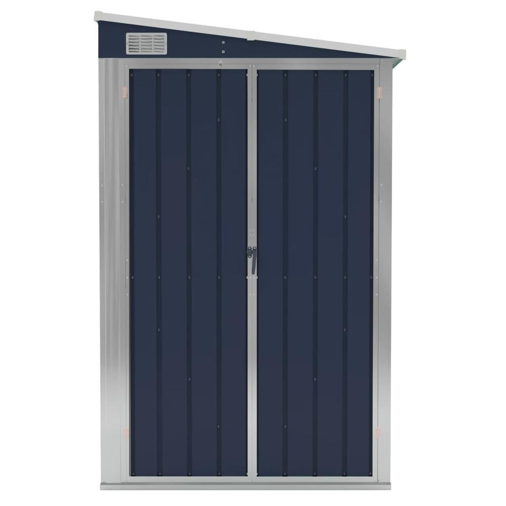 Wall-mounted Garden Shed Anthracite 46.5"x39.4"x70.1" Steel. Picture 2
