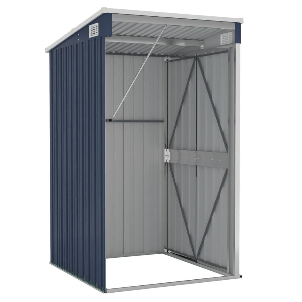 Wall-mounted Garden Shed Anthracite 46.5"x39.4"x70.1" Steel. Picture 5