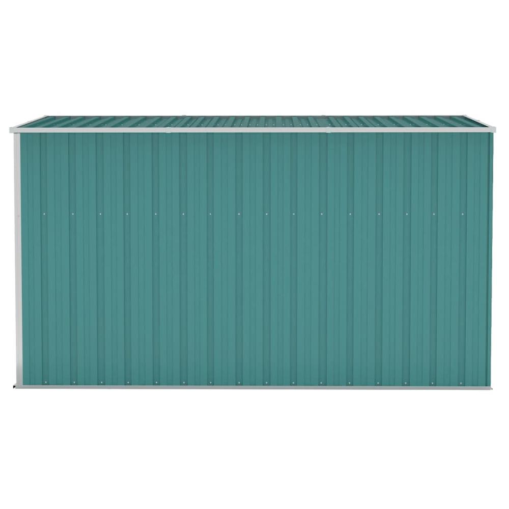 Wall-mounted Garden Shed Green 46.5"x113.4"x70.1" Galvanized Steel. Picture 3