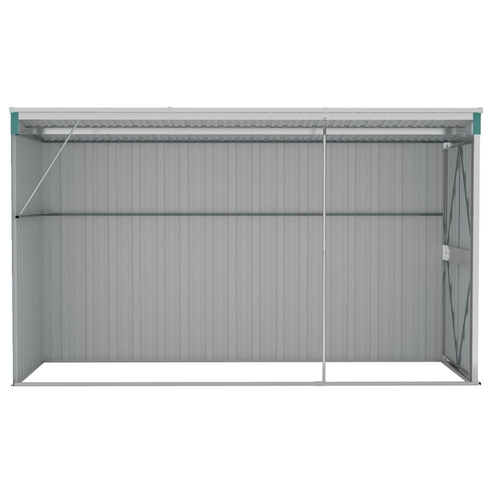 Wall-mounted Garden Shed Green 46.5"x113.4"x70.1" Galvanized Steel. Picture 4