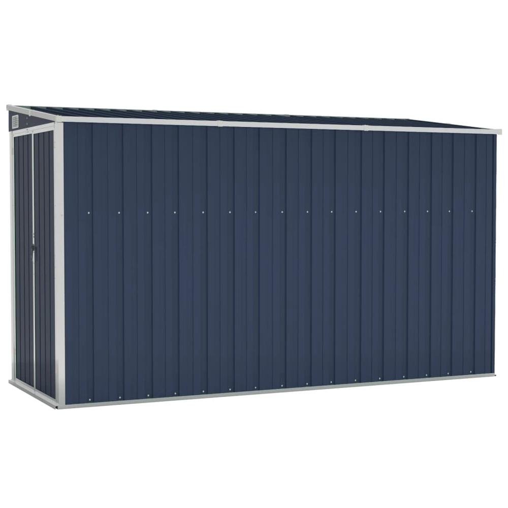 Wall-mounted Garden Shed Anthracite 46.5"x113.4"x70.1" Steel. Picture 1