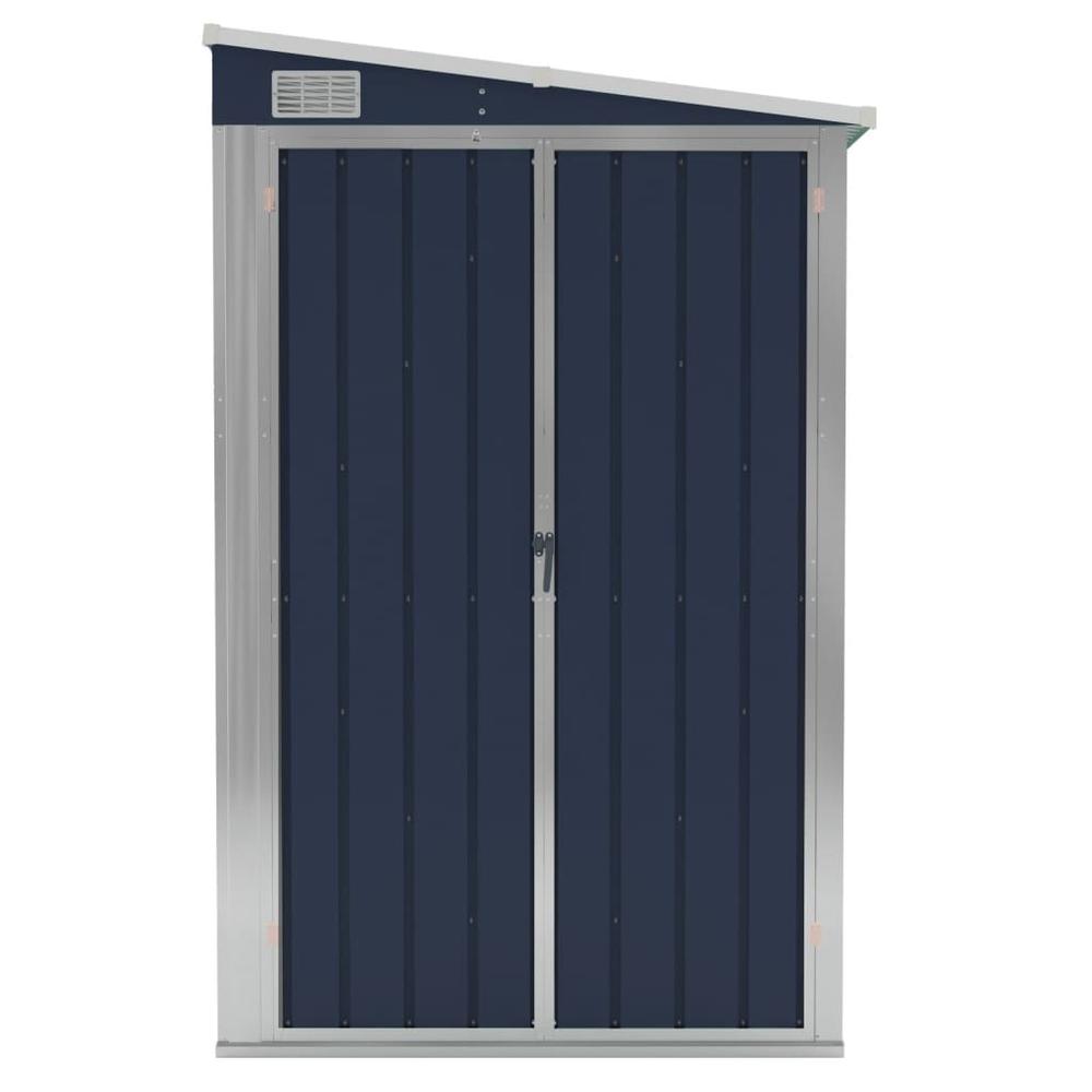 Wall-mounted Garden Shed Anthracite 46.5"x113.4"x70.1" Steel. Picture 2
