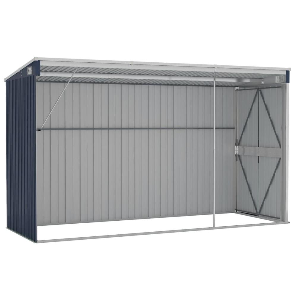 Wall-mounted Garden Shed Anthracite 46.5"x113.4"x70.1" Steel. Picture 5