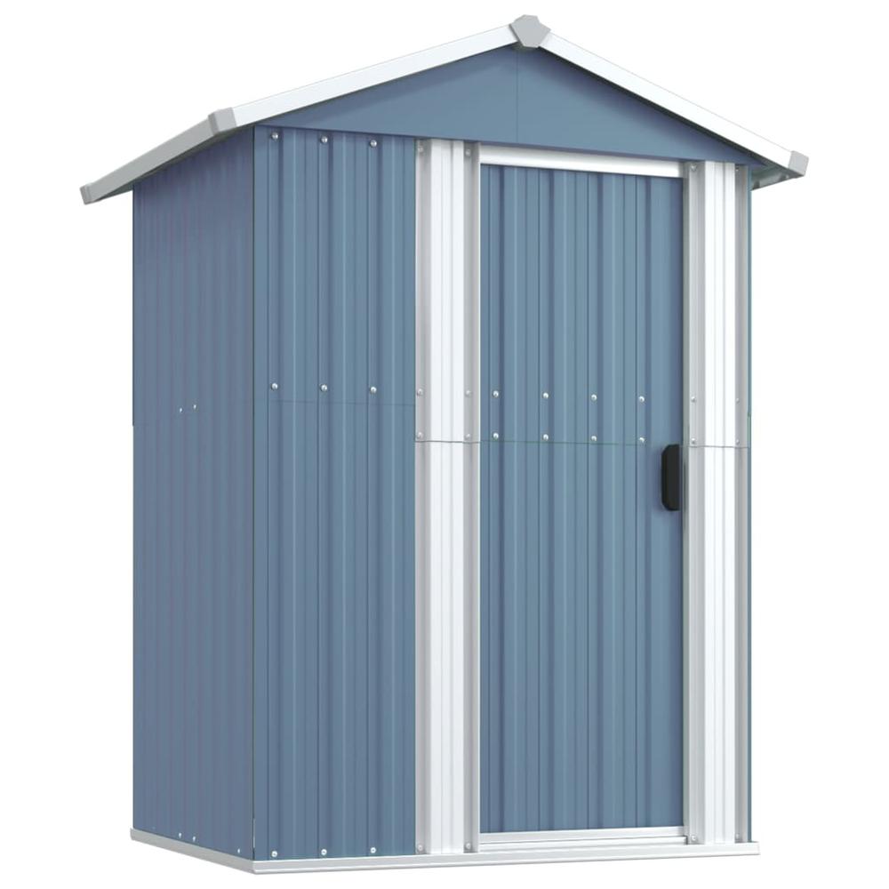 Garden Shed Gray 49.6"x38.4"x69.7" Galvanized Steel. Picture 1