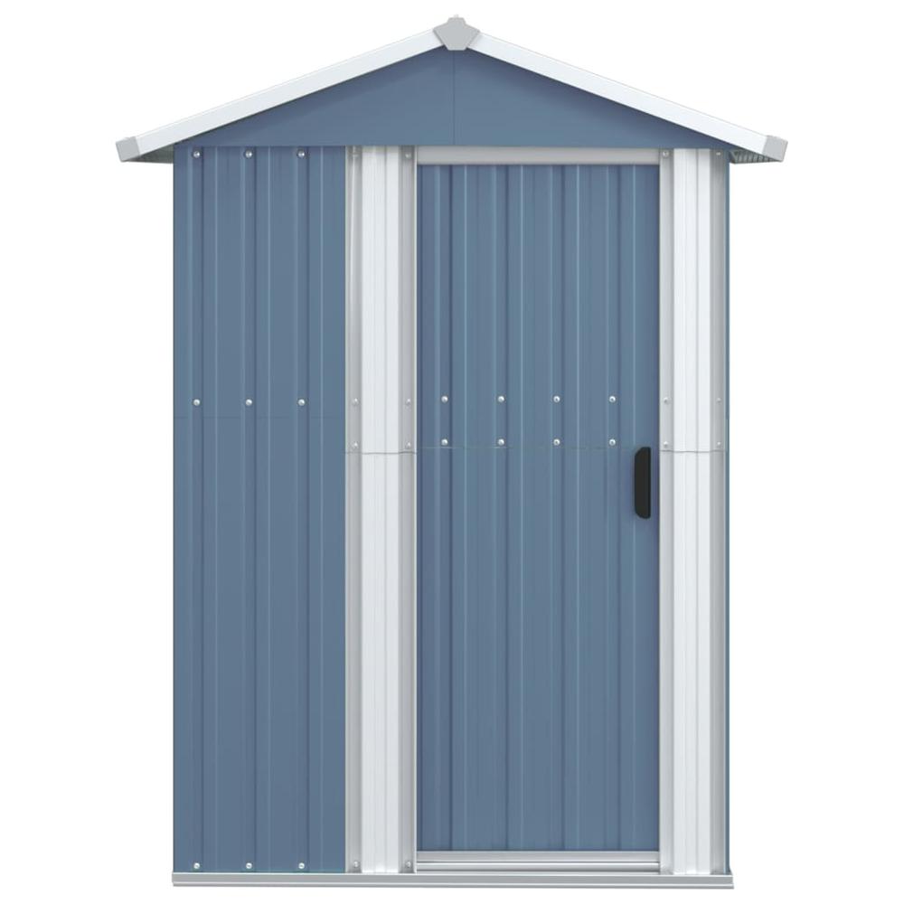 Garden Shed Gray 49.6"x38.4"x69.7" Galvanized Steel. Picture 2