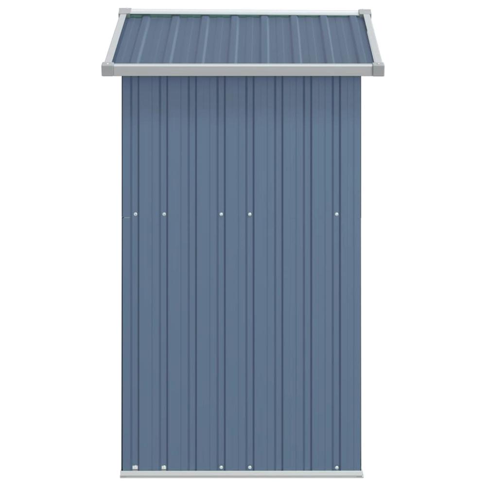 Garden Shed Gray 49.6"x38.4"x69.7" Galvanized Steel. Picture 4